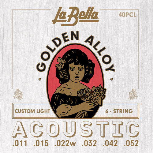 La Bella Phosphor Bronze Acoustic Guitar Strings 7GPCL Custom