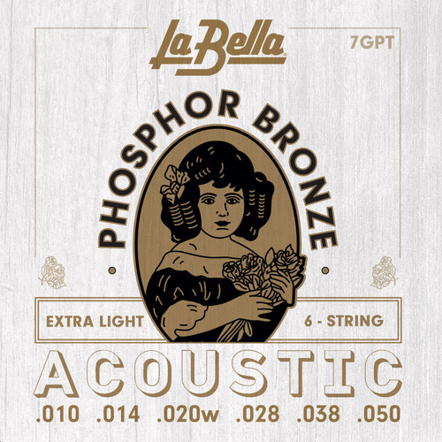 La Bella Phosphor Bronze Acoustic Guitar Strings 7GPCL Custom