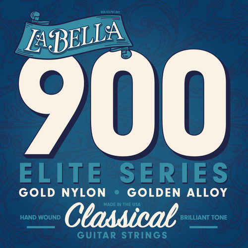 La Bella Golden Superior Classical Guitar Strings - Gold Nylon, Golden Alloy 900 Gold Nylon