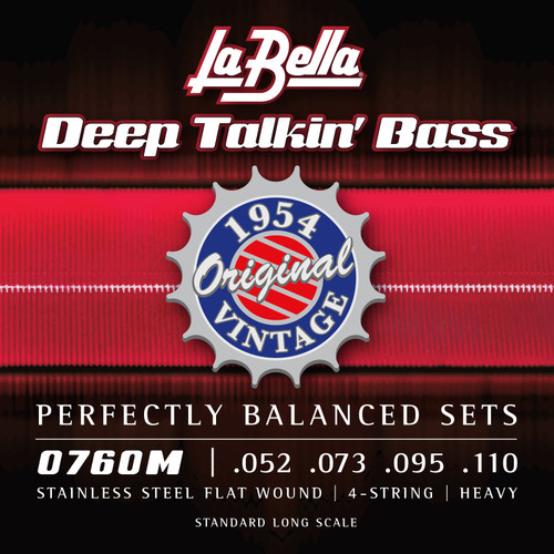 La Bella Original 1954 Style Stainless Steel Flat Wound Electric Bass Strings