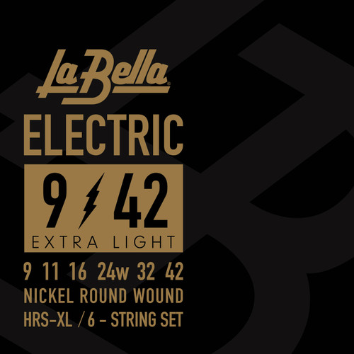 La Bella HRS Nickel-Plated Round Wound Electric Guitar Strings HRS-XL Extra Light 9-42