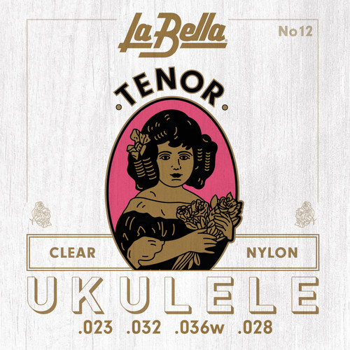 La Bella Nylon Ukulele Strings 12 Clear Tenor