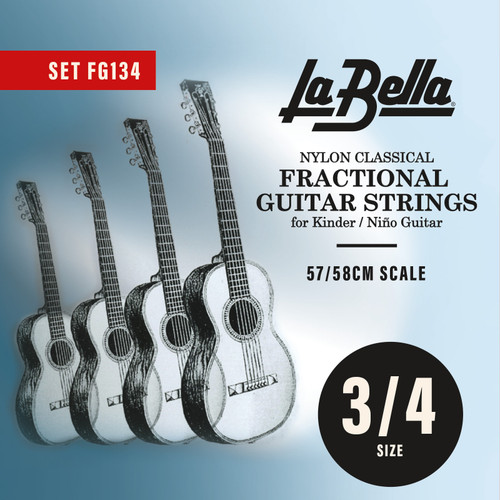 La Bella FG134 Fractional Guitar 3/4 Size Classical Guitar Strings