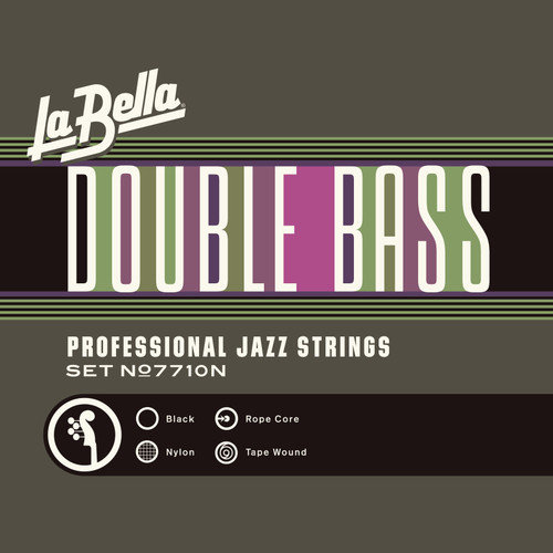 La Bella 7710N Black Nylon Tape Wound Double Bass Strings