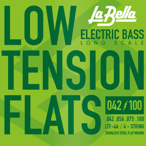 La Bella Low Tension Flexible Flats Electric Bass Strings Long Scale LTF-4A 42-100