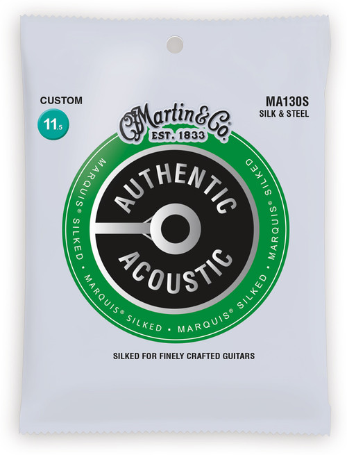 Martin MA130 SP Silk and Steel Authentic Acoustic Guitar Strings Silk and  Steel 11.5-47