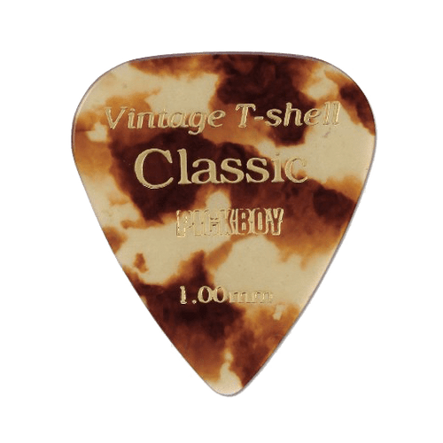 Pickboy Vintage Pick T Shell Cellulose Guitar Picks - 10 Pack PB55P100 Heavy 1.00mm