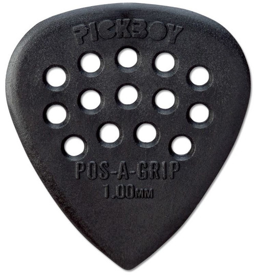 Pickboy Pos A Grip Black Carbon Nylon Guitar Picks - 10 Pack 1.00 mm