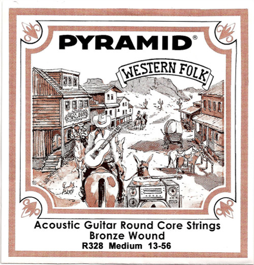 Pyramid Phosphor Bronze Round Core Acoustic Guitar Strings R328 Medium 13-56