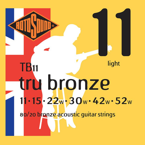 Rotosound Tru Bronze 80/20 Bronze Acoustic Guitar Strings TB12