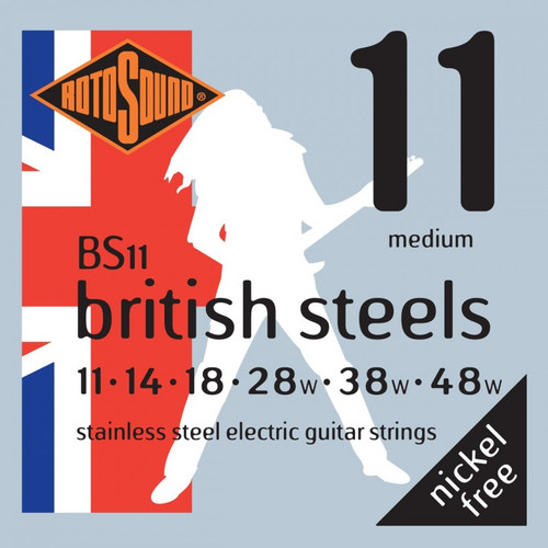 Rotosound Handmade British Steels Electric Guitar Strings BS11 Medium 11-48