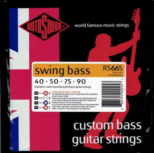 Rotosound RS66LC Long Scale 66 Stainless Steel Swing Electric Bass Strings Medium  40-95