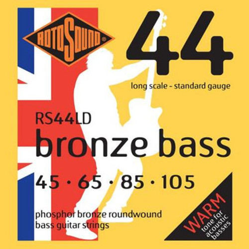 Rotosound RS77LD Long Scale Monel Flatwound Jazz Bass Strings Standard  45-105