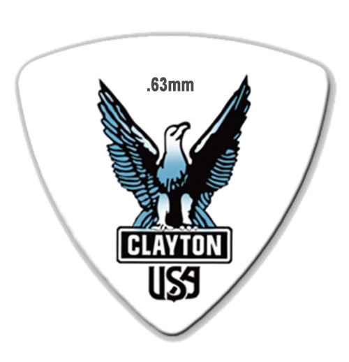 Clayton Acetal Guitar Picks - Rounded Triangle RT63 .63mm 12 Pack