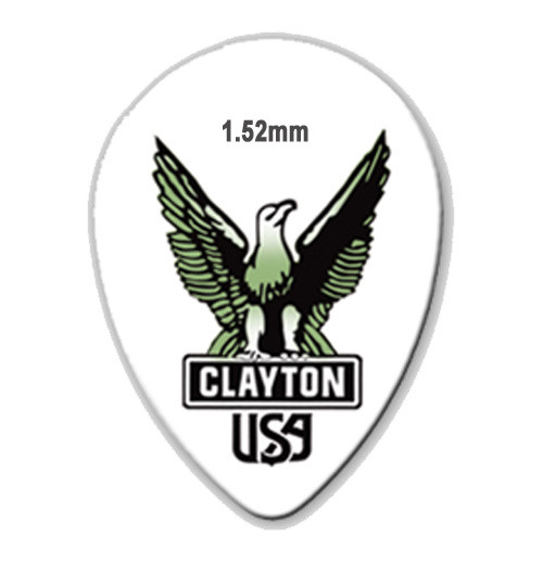 Clayton Acetal Guitar Picks - Small Teardrop ST152 1.52mm 72 Refill Bag