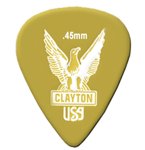 Clayton Ultem Standard Guitar Picks US45 .45mm 12 Pack