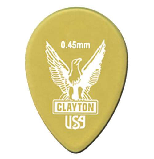 Clayton Ultem Small Teardrop Guitar Picks UST45 .45mm 12 Pack