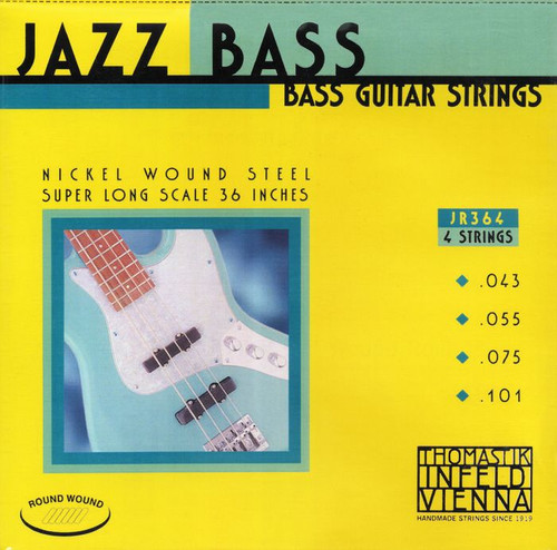 Thomastik-Infeld JR344 Jazz Nickel Round Wound Electric Bass Strings Long  Scale 43-89