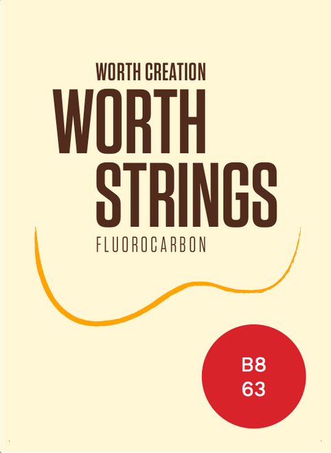 Worth Premium Ukulele Strings Brown Fluorocarbon 8-String Set