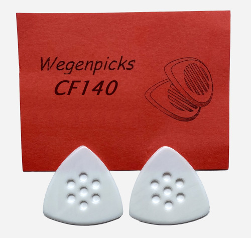 Wegen Small Triangle Guitar Picks - Set of 2 CF140 White 1.4 mm