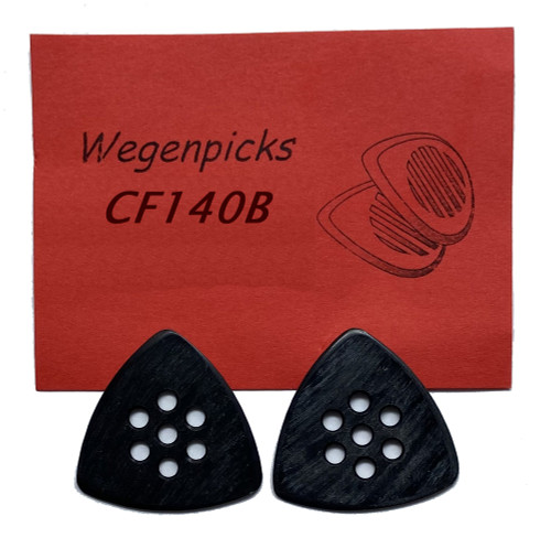 Wegen Small Triangle Guitar Picks - Set of 2 CF140B Black 1.4 mm