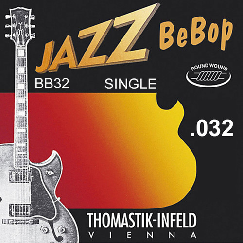 Thomastik-Infeld Jazz BeBop Pure Nickel Round Wound Acoustic/Electric Jazz Guitar Single Strings BB32 32
