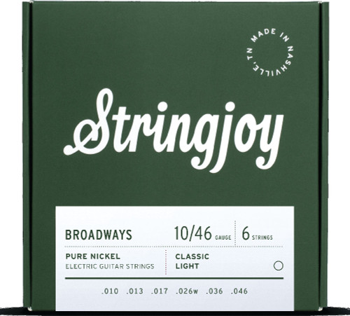 Stringjoy BR1046 Broadways Pure Nickel Electric Guitar Strings Light 10-46
