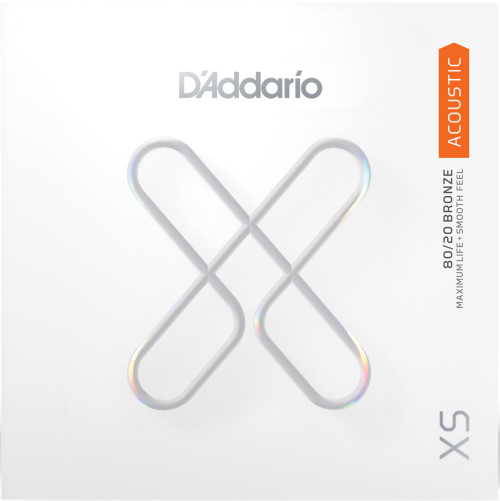 D'Addario XS Coated 80/20 Bronze Acoustic Guitar Single Strings XSBW053