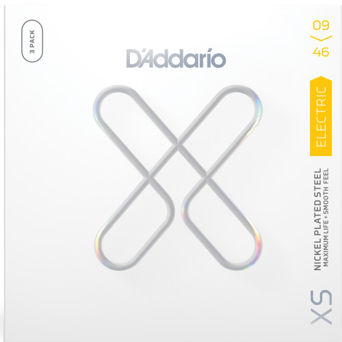 D'Addario 3 Pack XSE0942-3P XS Coated Nickel Wound Electric Guitar