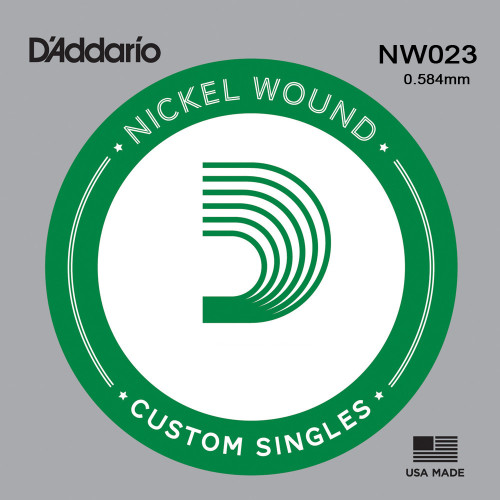 D'Addario Nickel Wound Electric Single Strings NW023