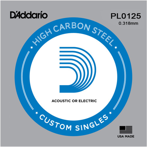 D'Addario Plain Steel Single Strings PL0125