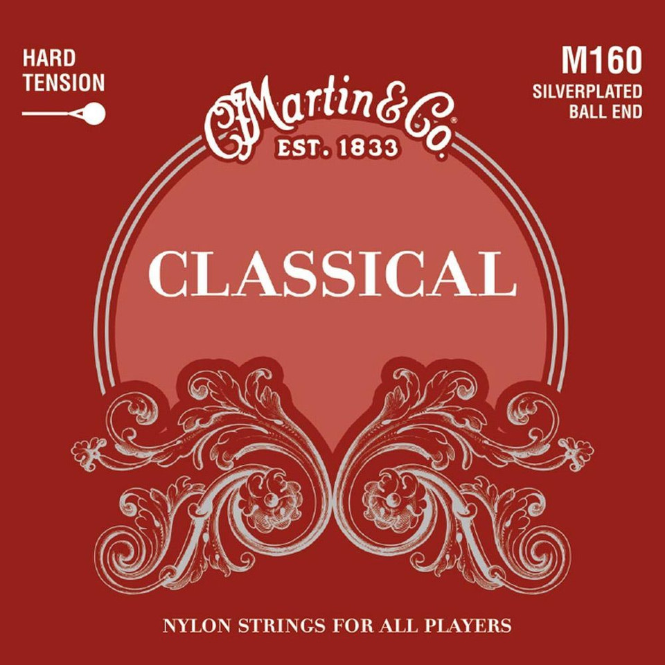 Martin M160 Silverplated Classical Guitar Strings High Tension Ball End