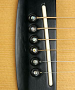 D'Addario Ebony Bridge & End Pin Set PWPS2 Abalone Inlay