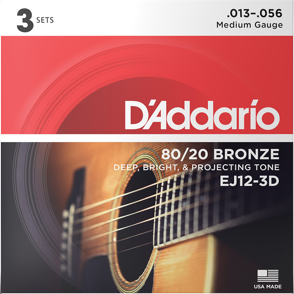 D'Addario Corde Chitarra Acustica | Corde Per Chitarra Acustica | Corde Acustica | EFT17 Set Corde Acustica Flat Tops Phosphor, Bronzo, 13-56 - Foto 3