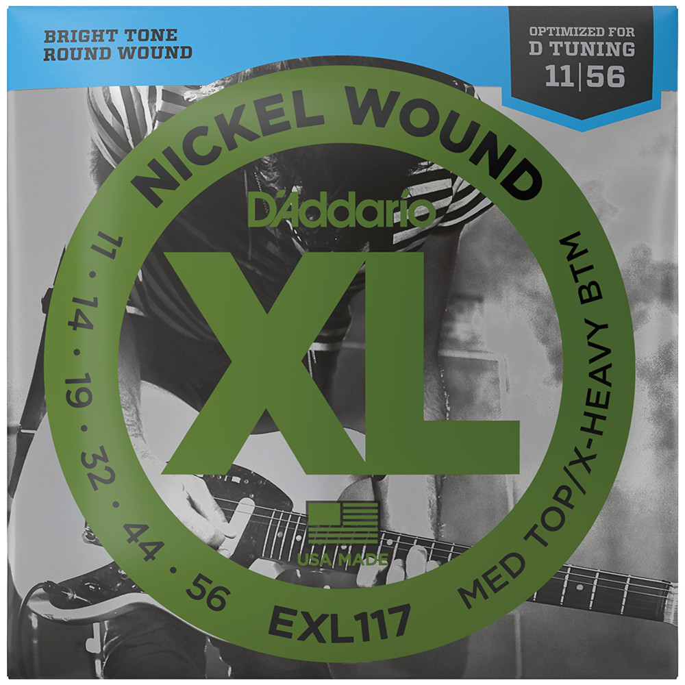D'Addario EXL Nickel Round Wound Electric Guitar Strings EXL117