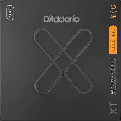 D'Addario 3 Pack XT Coated Electric Guitar Strings