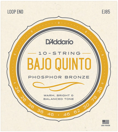D'Addario EJ85 Phosphor Bronze Bajo Quinto Strings