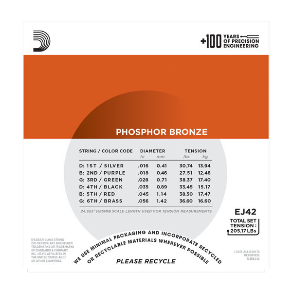 D'Addario EJ42 Resophonic Guitar Strings, 16-56 | Gino Guitars D'Addario EJ42 Resophonic Guitar Strings, 16-56 | Gino Guitars