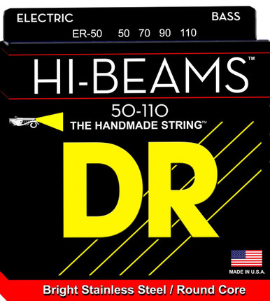 DR Hi-Beam Stainless Steel Bass Guitar Strings ER-50 Heavy 50-110