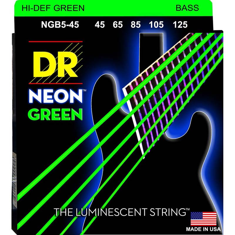 (未使用･未開封品)　DR-NGB545/Medium 5 String/NEON GREEN/エレキベース弦 tu1jdyt Amazon.com: DR Strings NGB5-45 Hi-Def Neon Green K3 Coated Bass
