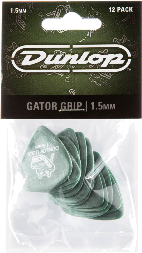 Dunlop Gator Grip Picks 417 Green 1.50mm 12 Pack