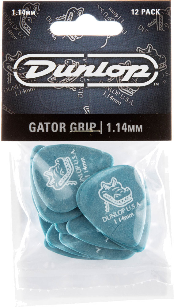 Dunlop Gator Grip Picks 417 Turqoise 1.14mm 12 Pack