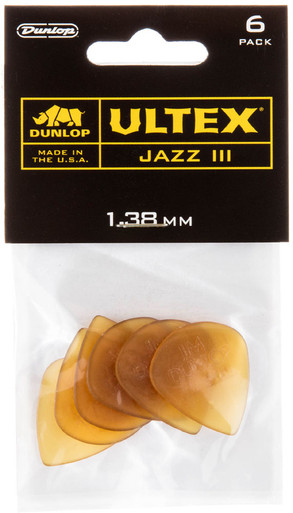 Dunlop Ultex Jazz III Guitar Picks 427 Ultex Jazz III 6 Pack