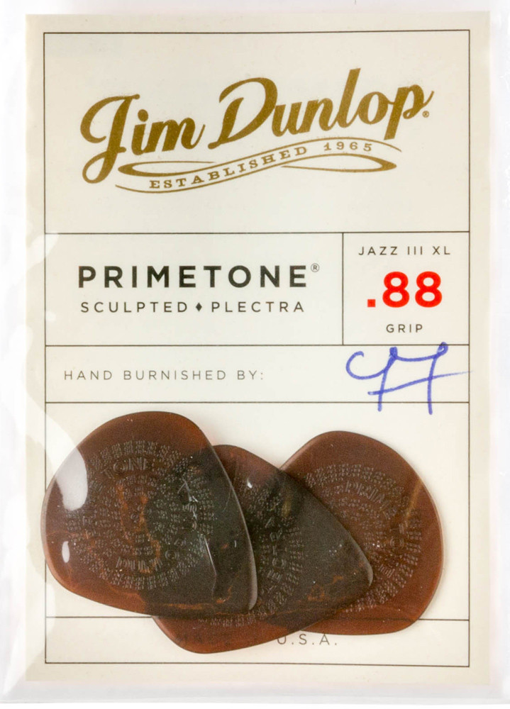 Dunlop PrimeTone Jazz III XL Sculpted Plectra Picks 520 PT JZ3 XL