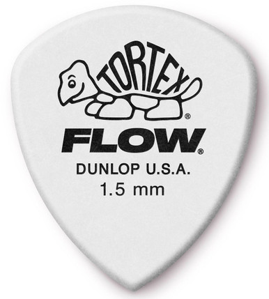 Dunlop Tortex Flow Standard Guitar Picks 558 White 1.5mm 72 Refill Bag