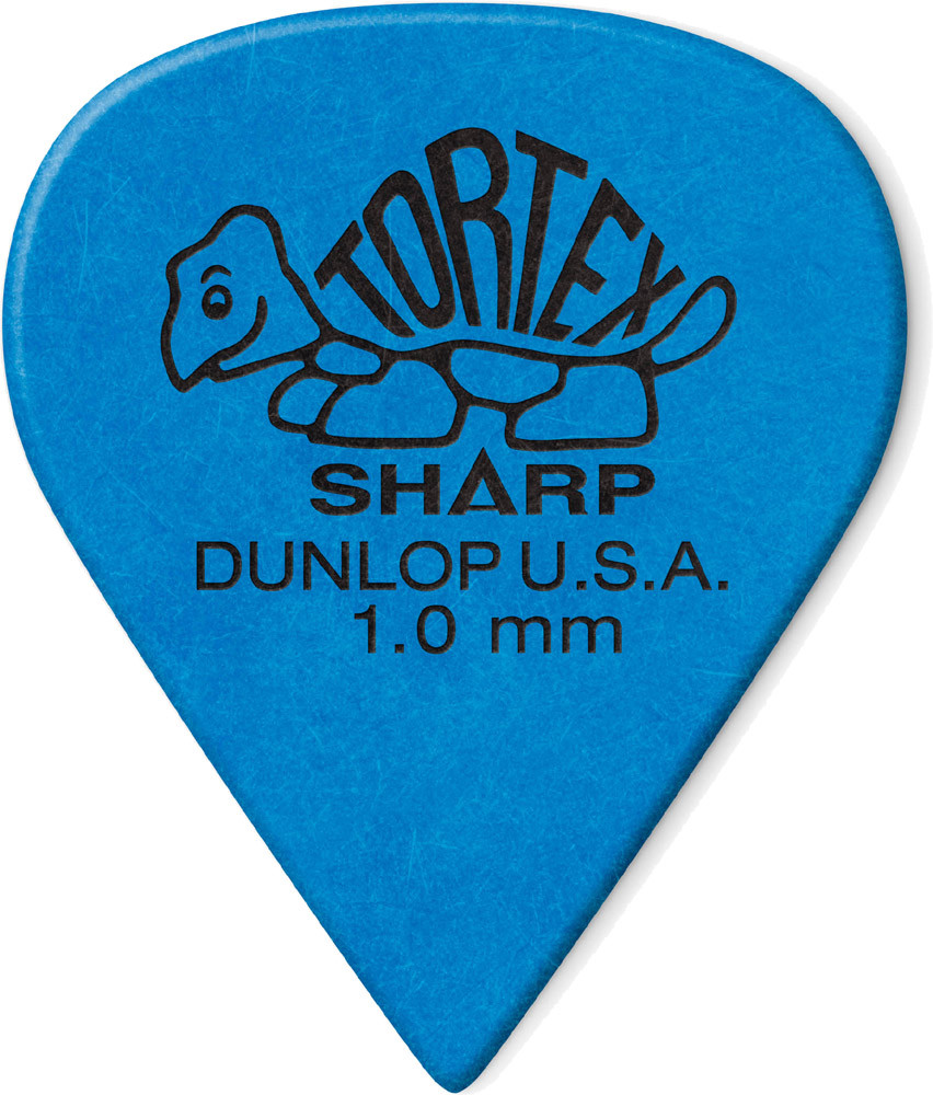 Dunlop Tortex Sharp Guitar Picks 412 Blue 1.00mm 72 Refill Bag
