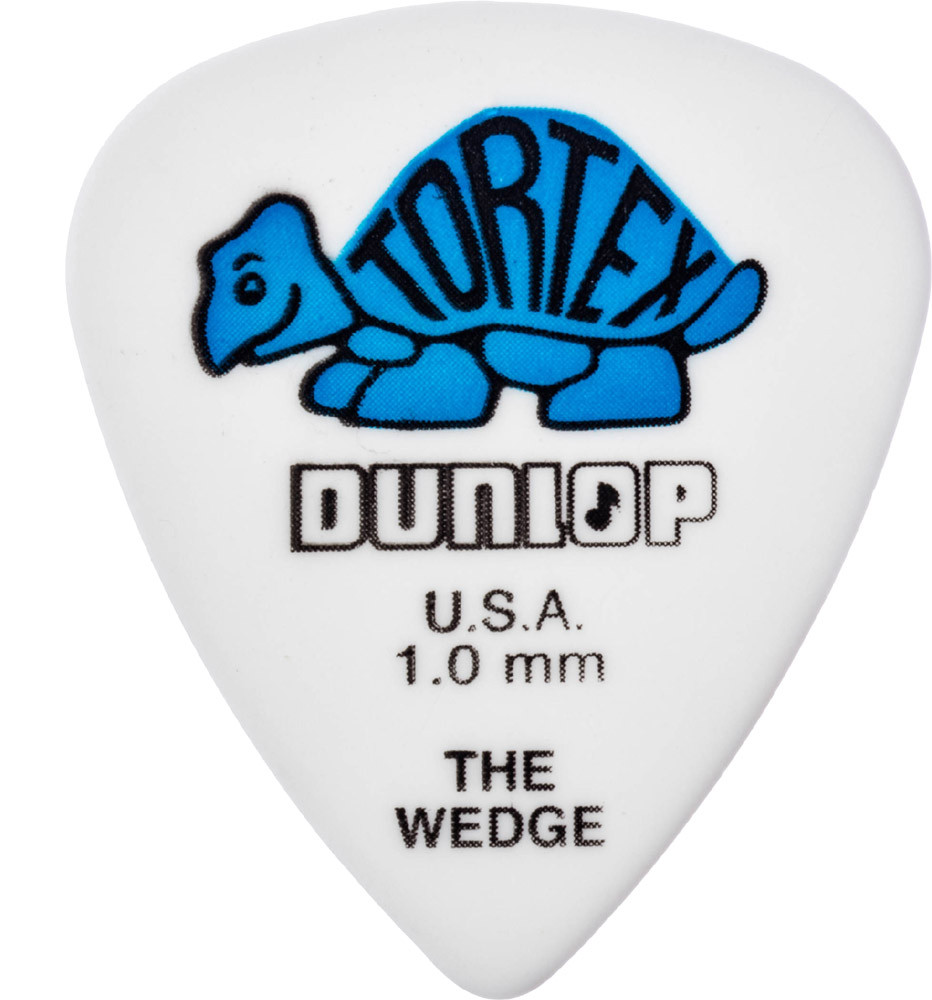 Dunlop Tortex Wedge Guitar Picks 424 Blue 1.00mm 12 Pack
