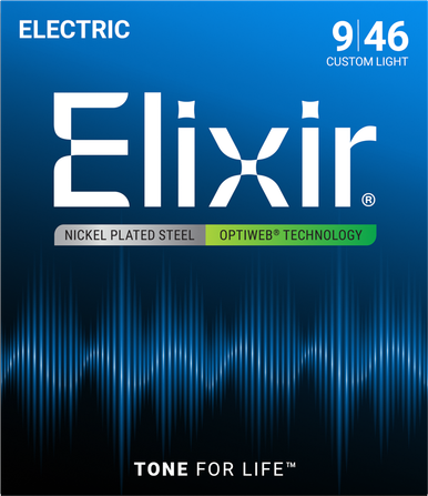 Elixir 19027 Optiweb Coated Nickel Plated Electric Guitar Strings