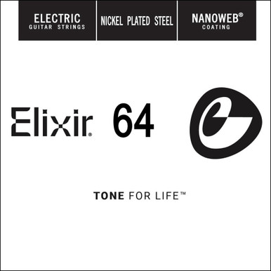 Anti Rust String Elixir Anti-Rust Nanoweb Coated Single Electric Guitar Strings 15264 64