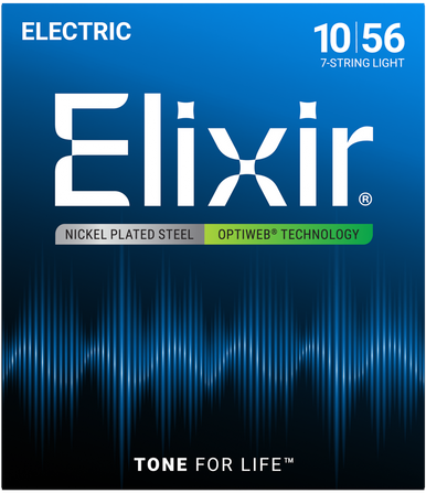 Elixir Optiweb Coated Nickel Plated Electric 7-String Guitar